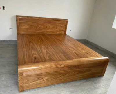 Giường ngủ gỗ  tự nhiên hương xám GGN17 rộng 1m8