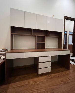 Bàn học đôi có giá sách BGKS40