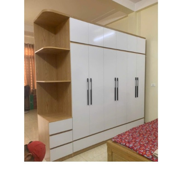 Tủ quần áo to nhiều ngăn gỗ công nghiệp MDF dài 2,4m TAG79
