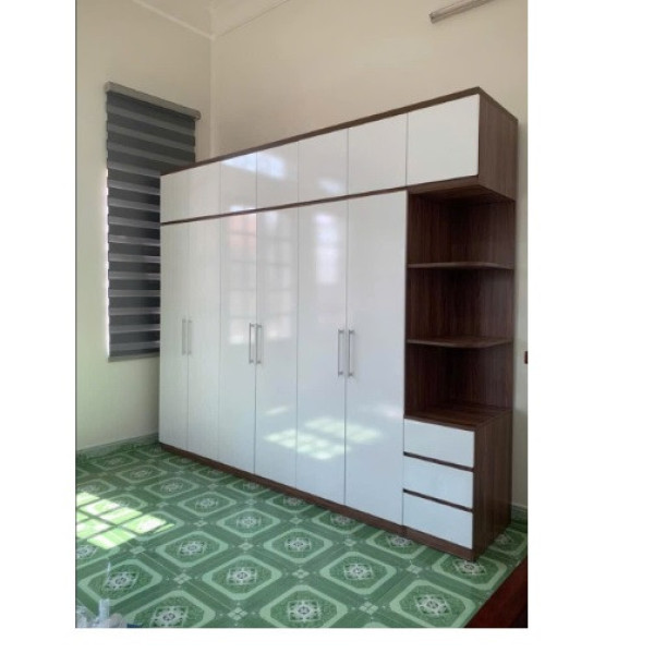 Tủ quần áo to nhiều ngăn gỗ công nghiệp MDF dài 2,4m TAG79