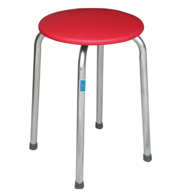 Ghế đôn The One GD01 khung sơn/mạ/inox mặt đệm da PVC