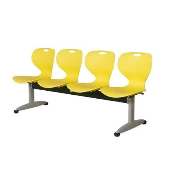 Ghế phòng chờ 2,3,4,5 chỗ ngồi mặt nhựa chân sơn tĩnh điện NT190 GC02