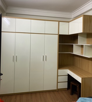 Tủ đựng quần áo gỗ kết hợp bàn học TAG60